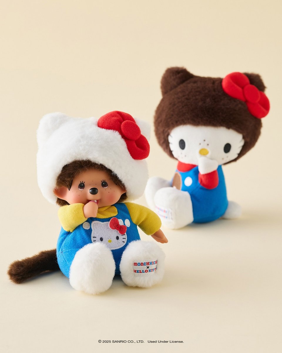 hellokitty's tweet image. Twinning β€οΈπ€ Hello Kitty x Monchhichi is available now at @urbanoutfitters: bit.ly/4152BxR