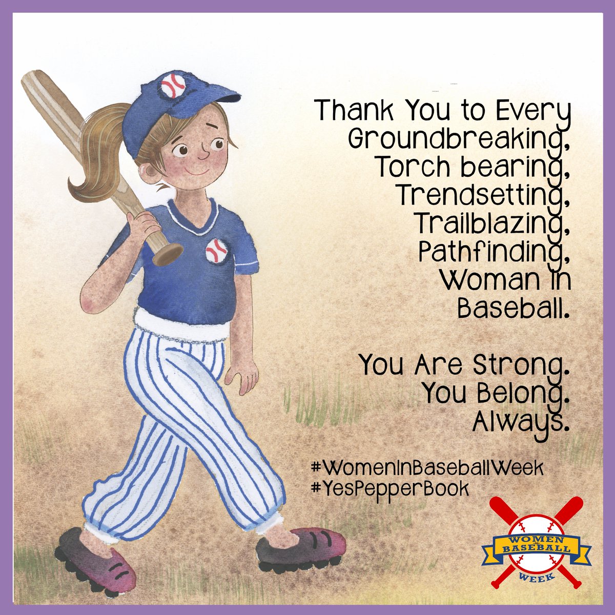 👧⚾️ #WomenInBaseballWeek #YesPepperBook