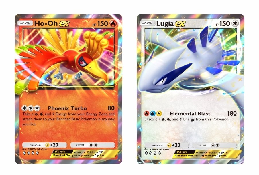 PrimeTimeWiz's tweet image. So the Rainbow Pokemon needs colorless energy but the colorless Pokemon needs rainbow energy?
Either way I can't wait to play a Hooh/Lugia deck!