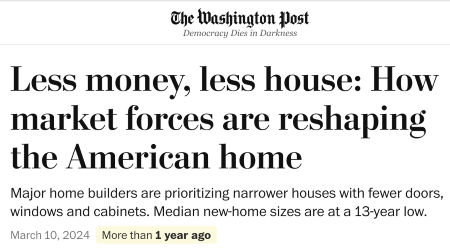 chrisbergpov's tweet image. The Incredible Shrinking American Home (and Why It's Great News for Self-Storage)
Intro:
Have you noticed that new homes are getting smaller? If you're in self-storage, this subtle shift in the housing market isn't just a curiosity—it's an opportunity. Let's dive into the data…