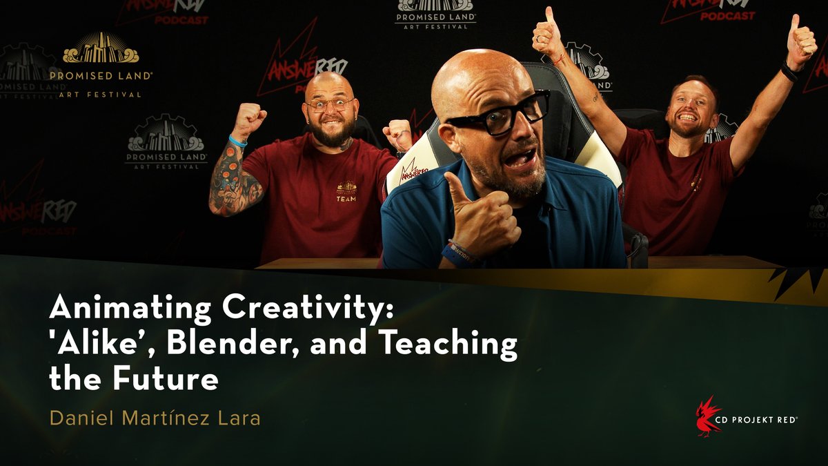 CDPROJEKTRED's tweet image. In the 20th episode of the AnsweRED Podcast, our hosts Paweł Burza and Sebastian Kalemba are joined by Daniel Martínez Lara, Director of Pepe School Land, a unique animation school based in Barcelona.
They talk about the power of small-scale teaching, the importance of creative…