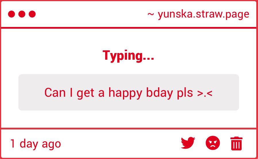 yunskaz's tweet image. NOOO this came a day late but, happy birthday anon
i hope you had a lovely time stepping into a new chapter of your life. congratulations on making it, genuinely, and i hope you keep making it