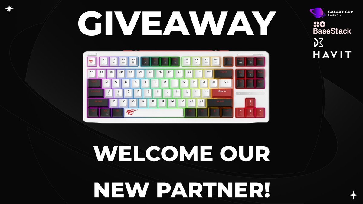 🚨 Mamy nowego partnera – HAVIT! 🚨
Z tej okazji razem z nimi mamy dla Was konkurs 🎁
Do wygrania: 🔥 klawiatura Havit KB902L! 🔥

👇 Co zrobić, żeby wygrać?
✅ Like
🔁 Retweet
🌌 Follow <a href="/GalaxyCupCS2/">GalaxyCup</a> 
📸 Follow IG HAVIT: instagram.com/havit_pl?igsh=…