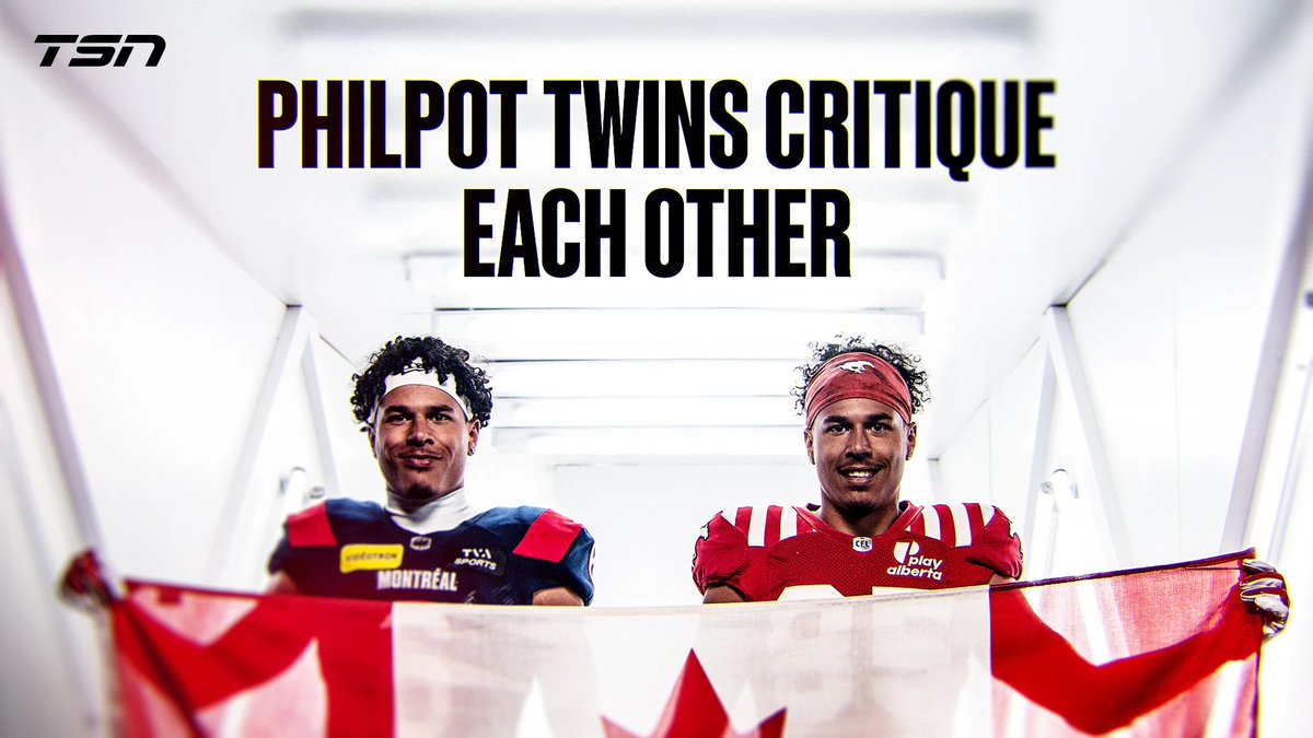 CFLonTSN's tweet image. SIBLING SITDOWN - @MiltStegallTSN chats with Jalen and Tyson Philpot to discuss how the twins feel playing against each other, what they like and dislike about their sibling’s skills, and the award they both have their eye on this season: tsn.ca/cfl/video/~317…