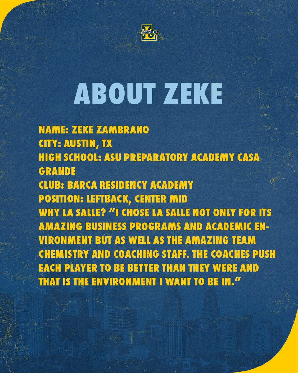 LaSalle_MSOC's tweet image. Meet our newcomers - Zeke Zambrano