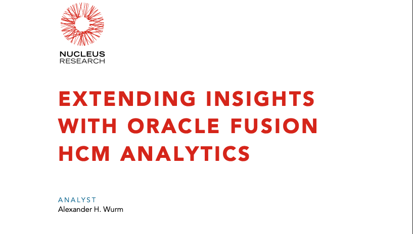 🚀 Real customers. Real ROI.
Nucleus Research published a case study showcasing how organizations are using Oracle Fusion HCM Analytics and Oracle Analytics Cloud to achieve major business impact like cutting report development from months to minutes, saving over $1M annually in