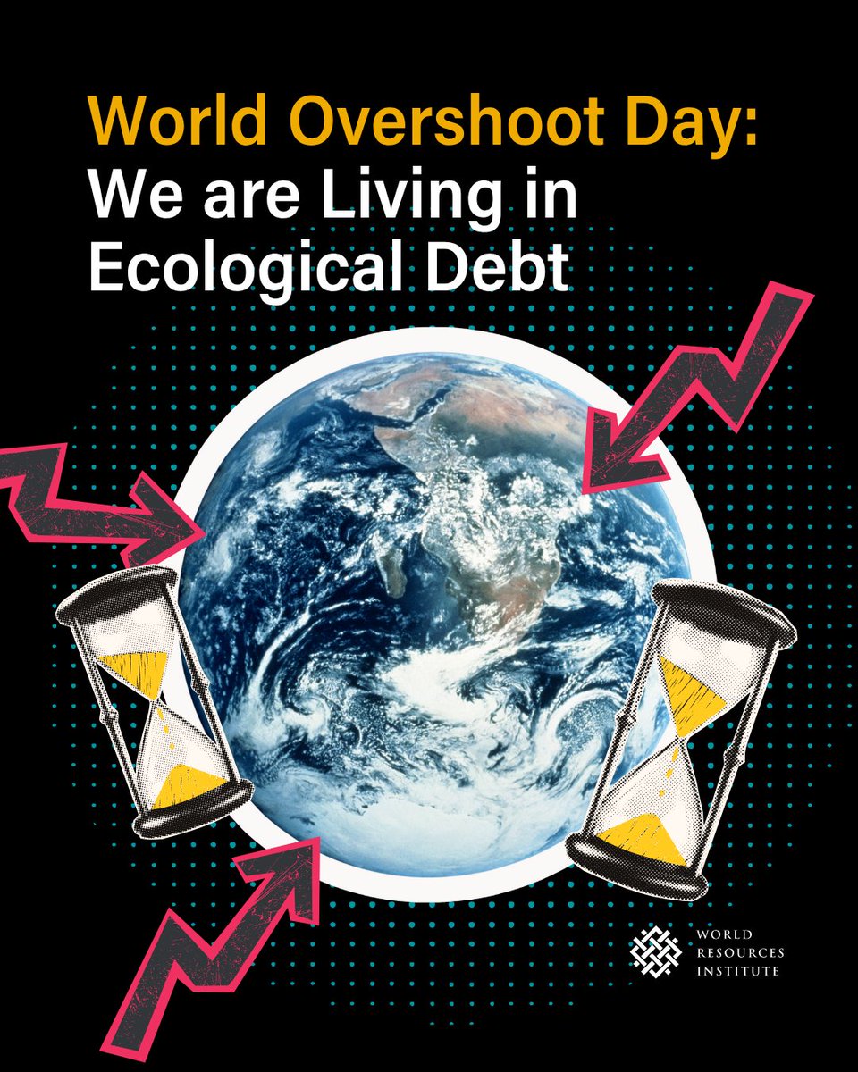 WorldResources's tweet image. 🌍🗓️Today marks the Earth #OvershootDay, one week earlier than last year. It marks the moment we start using more resources than the Earth can provide for.
Now more than ever, countries must step forward with their NDCs for tangible climate and environmental progress. NDCs…