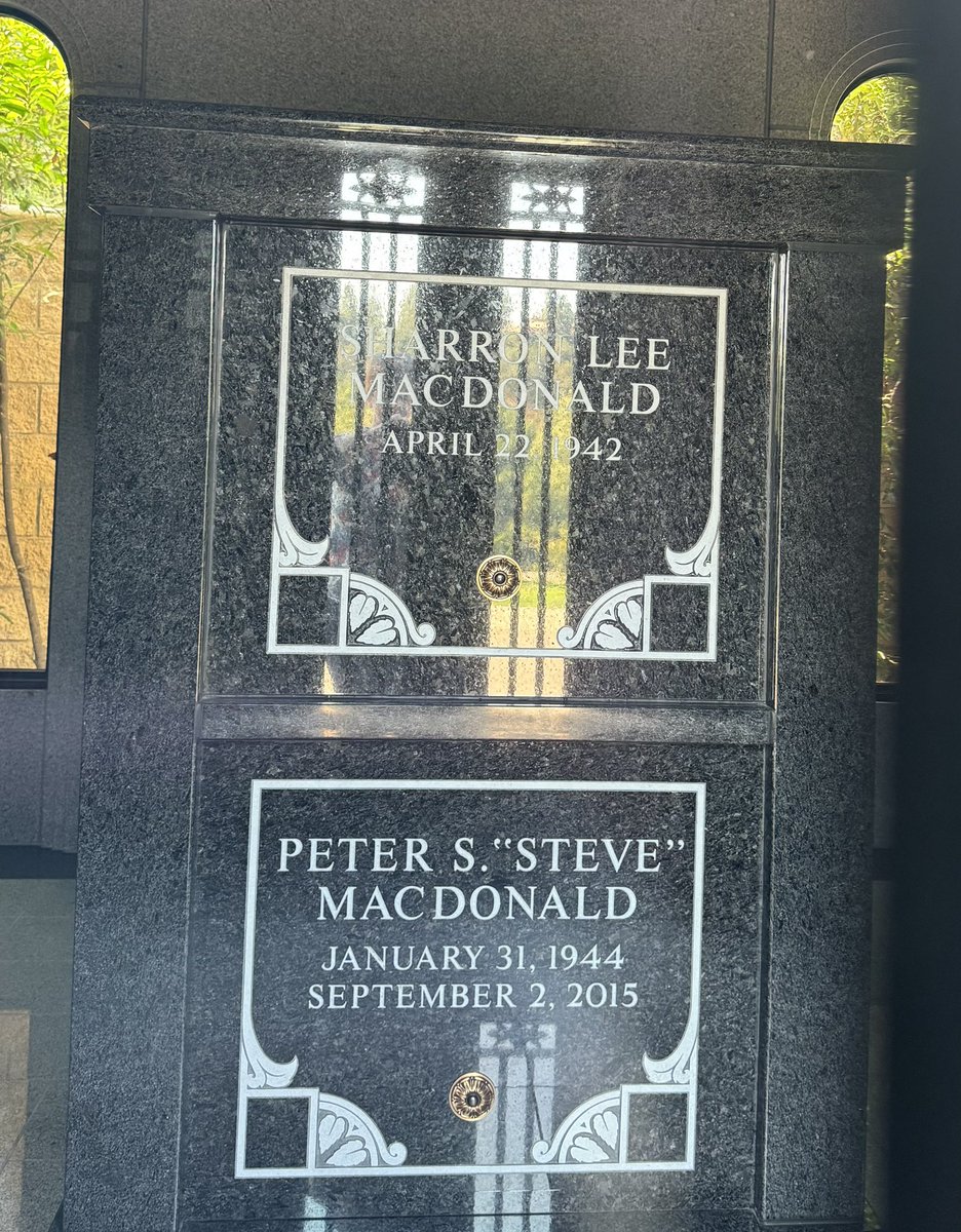 I saw this at El Camino Memorial Park in San Diego. I’ve never seen one that said “and friends” on it before.

There’s a stand alone double vault in the middle for a husband/wife, the husband died in 2015. Wife still alive.

There are spaces on the sides for future interments.
