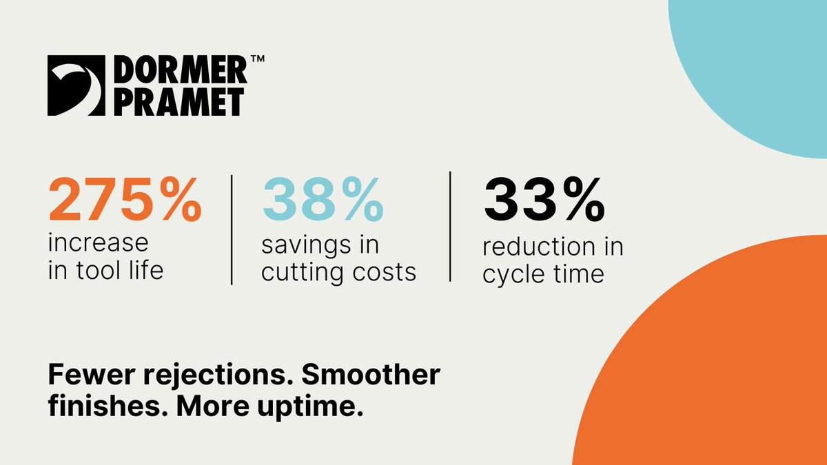 What happens when you rethink the entire milling process, not just the tools?
Dormer Pramet helped CIE Automotive unlock serious results:
•38% lower cutting costs
•33% faster cycle time
•275% longer tool life
Read the full story  dormerpramet.com/uk-ie/en/case-…
#DormerPramet