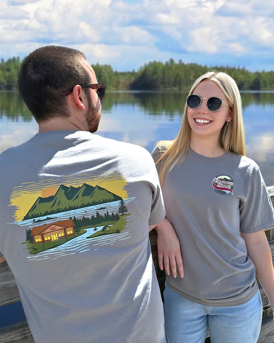 Your next adventure is waiting for you, and so is this NEW Stewart's T-Shirt! This soft &amp; comfy Outdoor Adventure Tee is ready for the trails, the campfire, or of course, your next Stewart’s run! 🏔️🛶 Get yours online while supplies last! ow.ly/qrXI50WuCMo