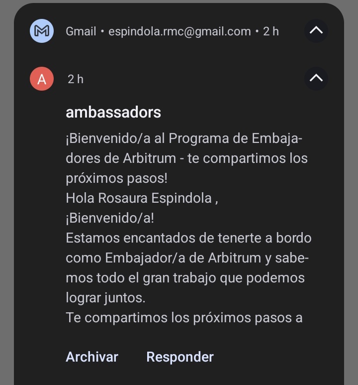 Rous_cripto's tweet image. Qué hermosa manera de empezar el día 😭
Soy embajadora de @arbitrum_esp 🔥
Estoy muy emocionada por la oportunidad. Qué lindo poder volver a hablar sobre Gobernanza🥰
Muchas gracias por la oportunidad @arbitrum_latam
Y como plus voy a trabajar con @_nathcortez 🤩