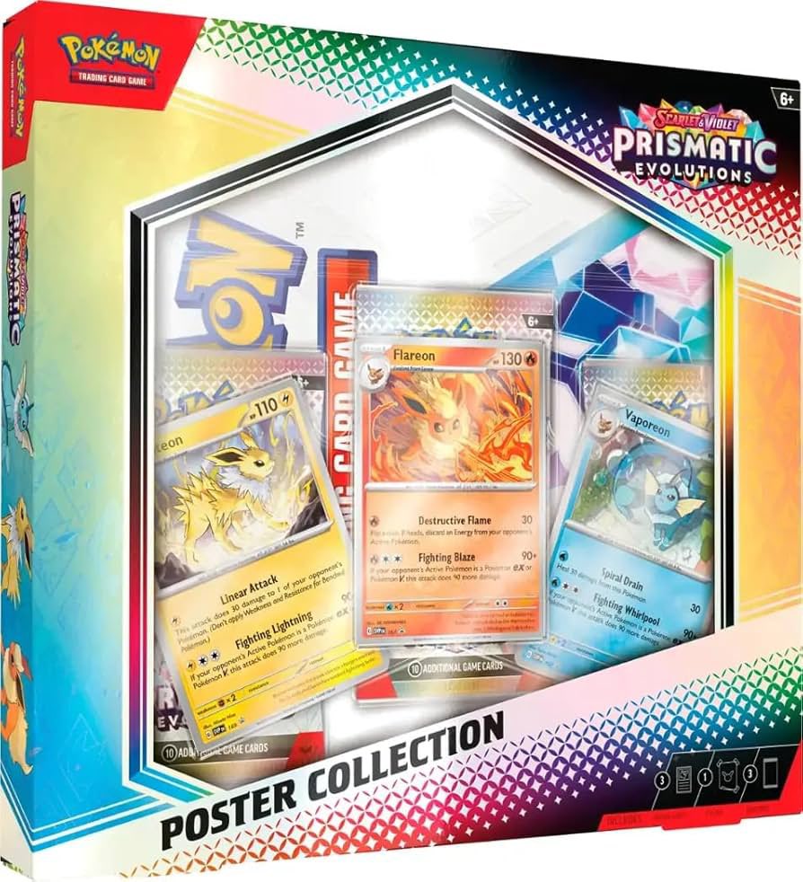 ricanking6's tweet image. Available Now: Pokemon Prismatic Evolutions Poster Collection at Walmart‼️

bit.ly/4m43cIj