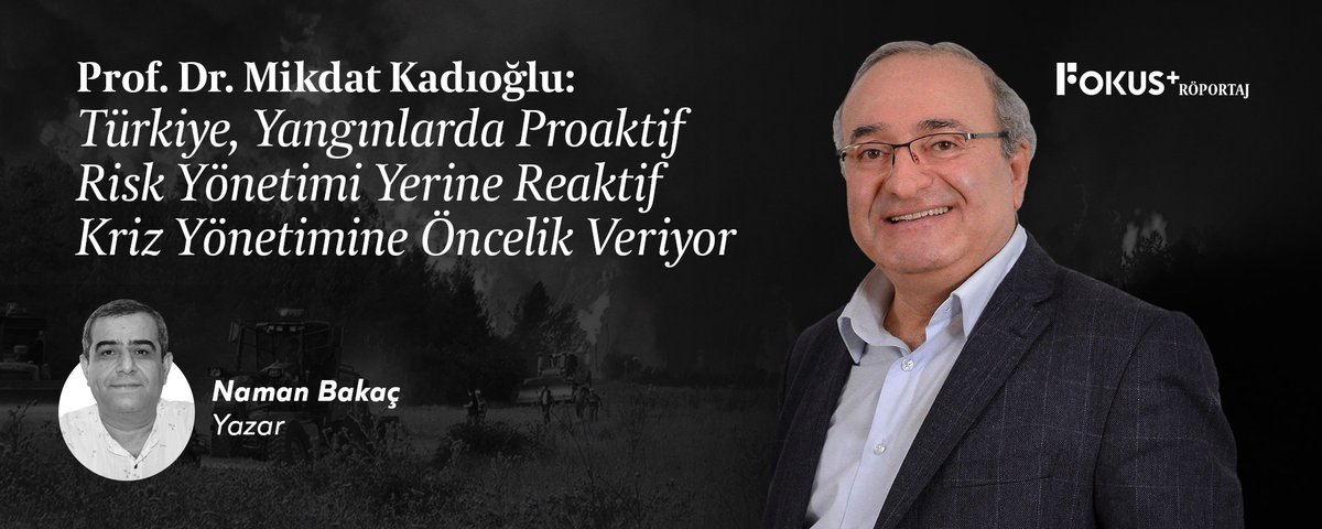 fokusplusnet's tweet image. ➕ RÖPORTAJ | Prof. Dr. Mikdat Kadıoğlu (@Mikdatca): “Türkiye, Yangınlarda Proaktif Risk Yönetimi Yerine Reaktif Kriz Yönetimine Öncelik Veriyor
▪️ Türkiye, yangınlara önleyici değil, tepkisel yaklaşıyor
▪️ Yangınların %90’ı insan kaynaklı, iklim değişikliği riski artırıyor
▪️…