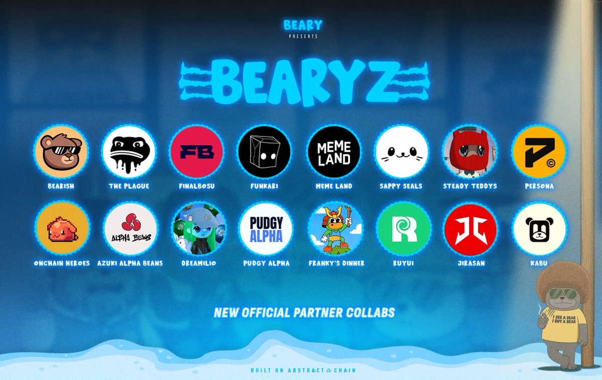 Bearyz partners with the right projects, at the right time. Each name here is intentional, another link in a growing web of trust.

Beary. Bearyz. Bearich.

What you’re seeing is just a taste.

The real game begins soon 🐾
