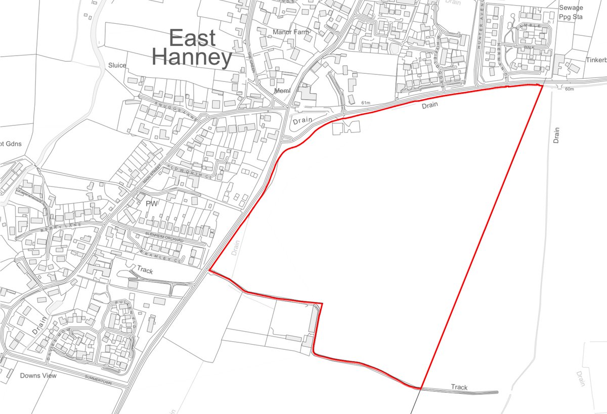 OxfordClarion's tweet image. 150 homes are proposed for East Hanney in a site immediately beside the proposed Abingdon Reservoir (SESRO). Bloor Homes have filed a screening request with Vale of White Horse District Council.