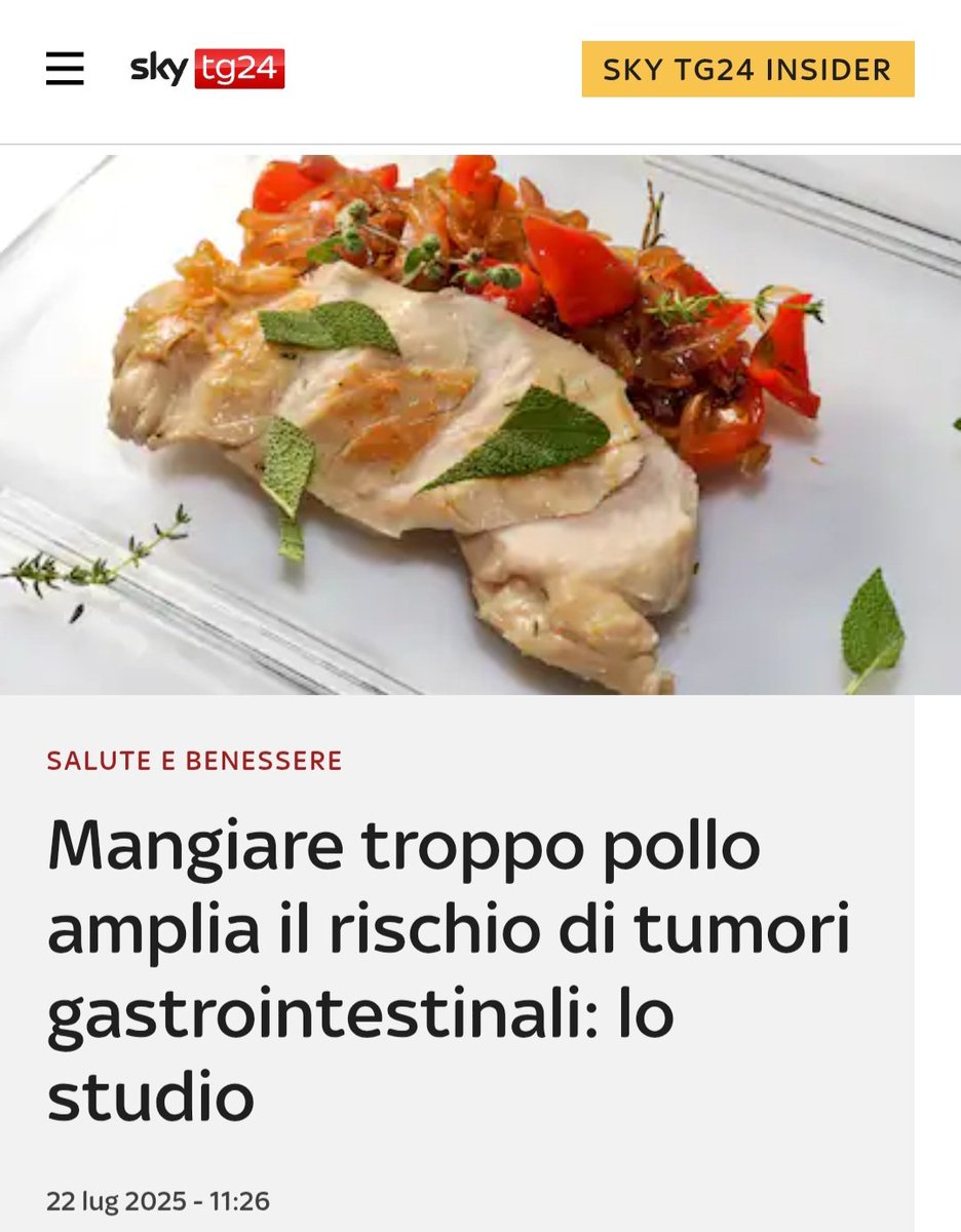 Ha stato il pollo 

"Mangi il pollo, muori e fai morire."