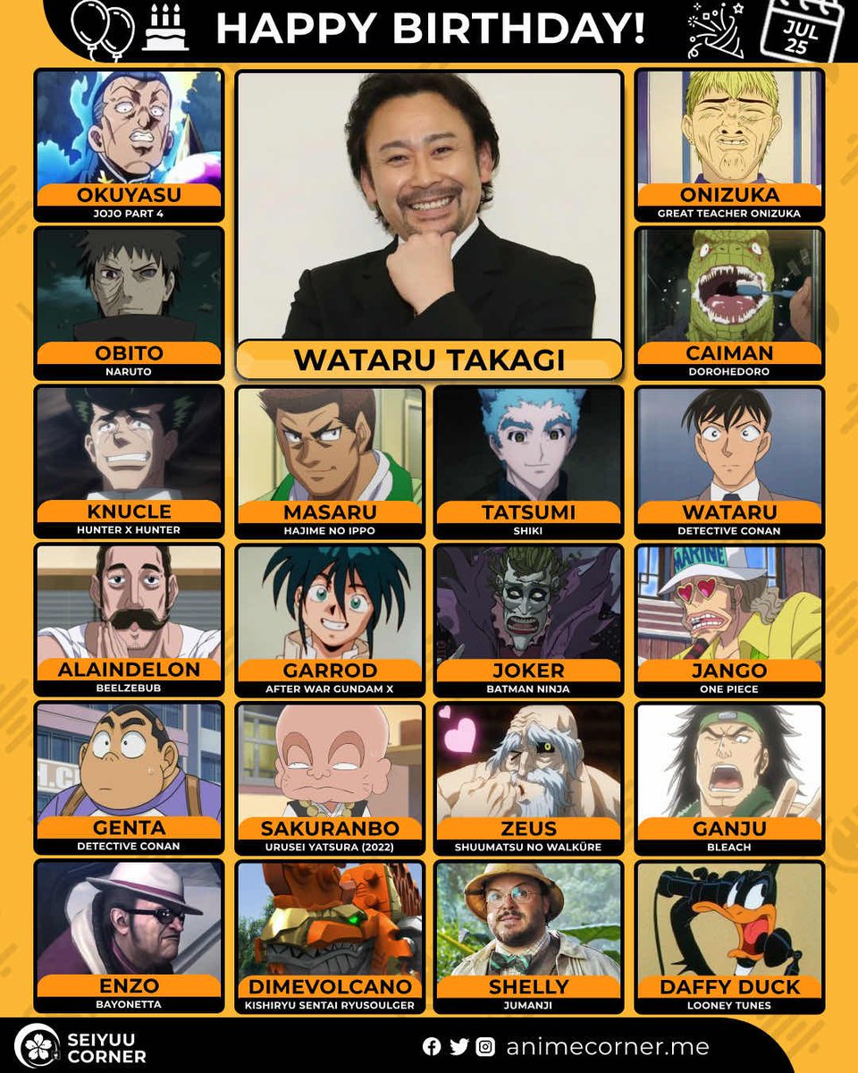 seiyuucorner's tweet image. Happy 59th birthday Wataru Takagi!
#WataruTakagi #高木渉