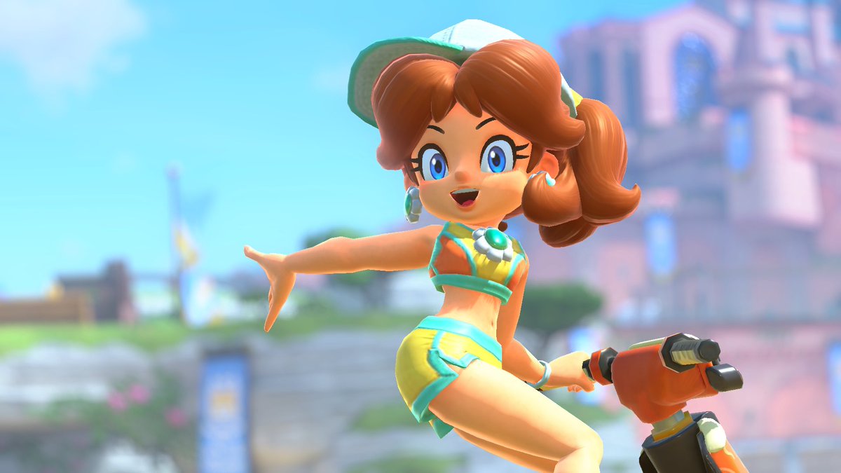 Miruneru_Draw's tweet image. マリカワのデイジー姫が可愛すぎて本格的に推し変の危機。
#マリオカートワールド写真部