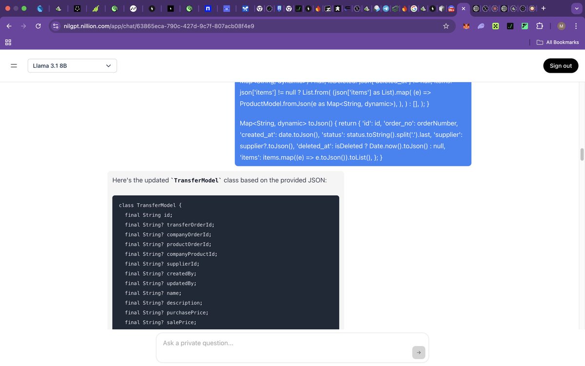 dev_mubah's tweet image. Making some code changes using NilGPT.
@buildonnillion @nillionnetwork