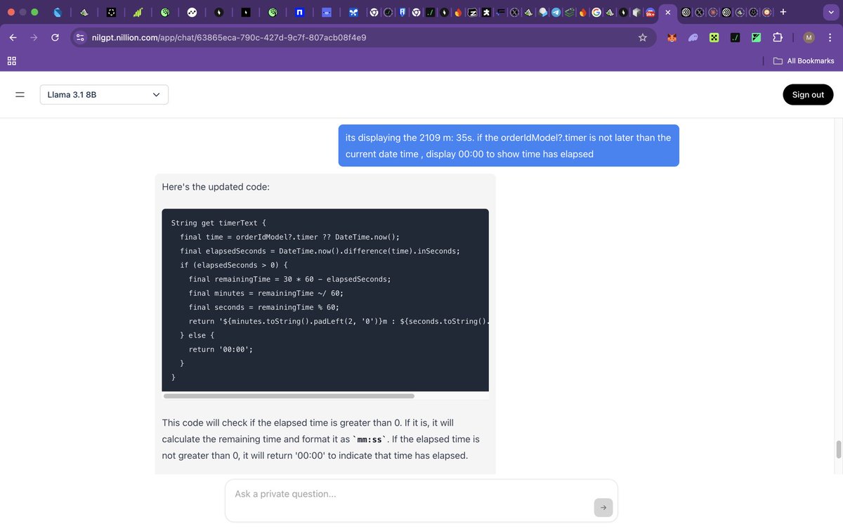 dev_mubah's tweet image. Making some code changes using NilGPT.
@buildonnillion @nillionnetwork
