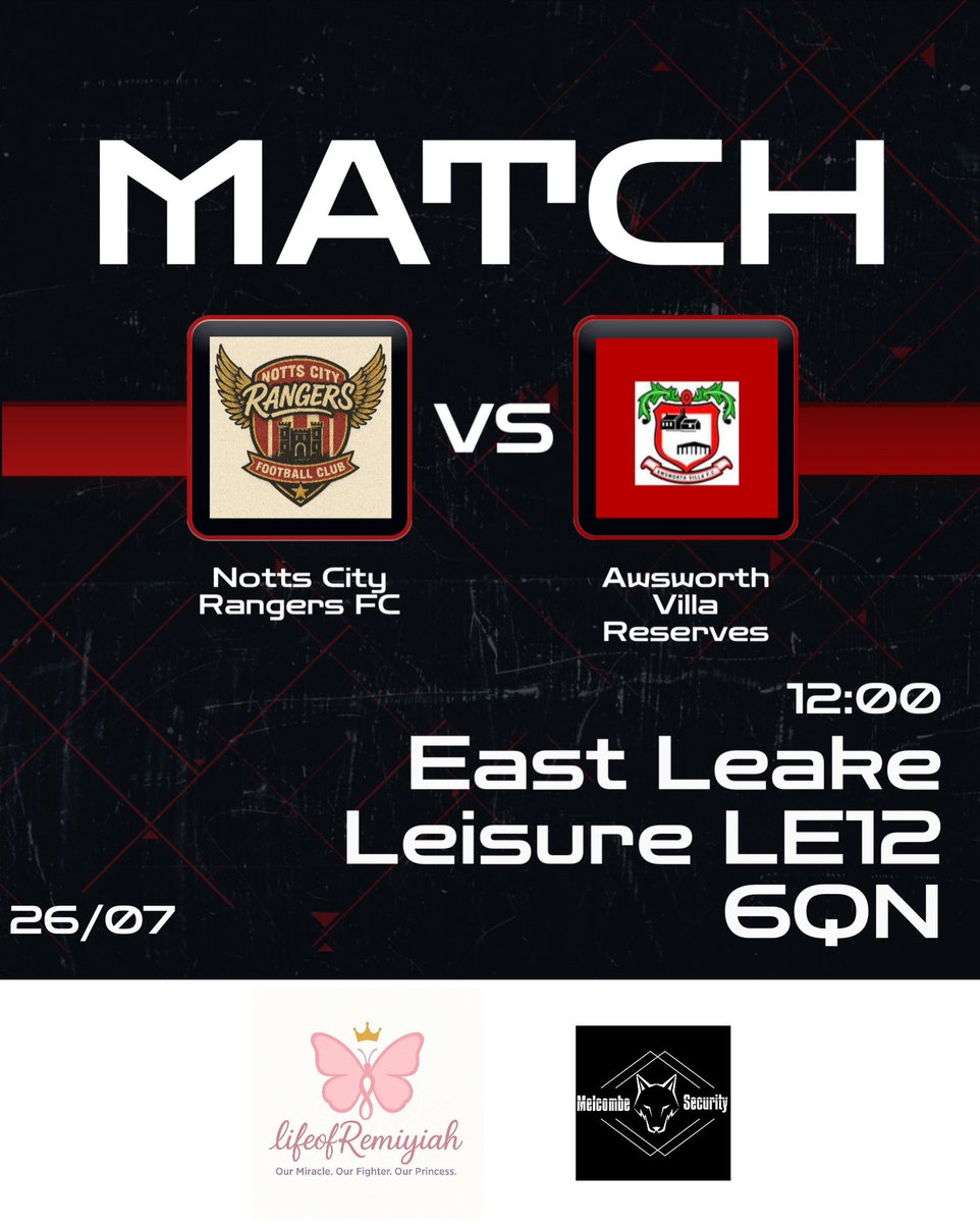 Next Preseason Friendly Vs <a href="/AwsworthVilla/">Awsworth Villa F.C</a> reserves.

Up The Rangers❤️🤍 #ncr