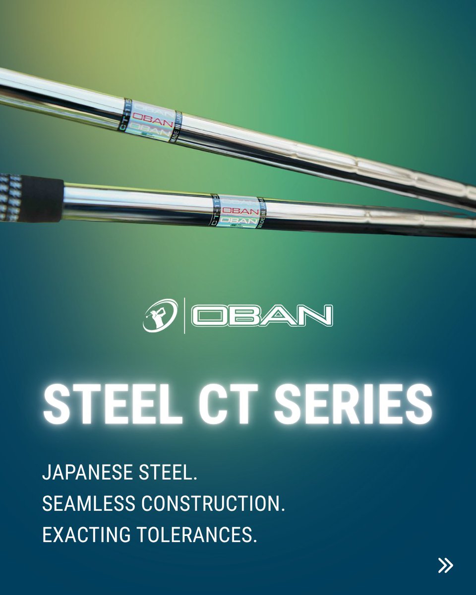 clubchampmedia's tweet image. Introducing the new @ObanShafts CT Series — built for pure feel and consistent launch.
Designed with premium materials and tighter tolerances, the CT Series delivers unmatched stability, feedback, and energy transfer. Whether you’re chasing precision off the tee or control into…