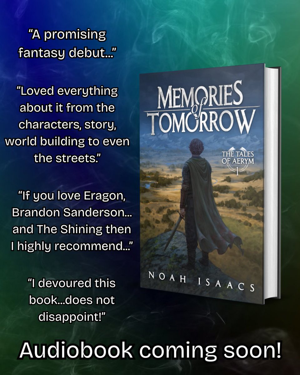 NoahIsaacsBooks's tweet image. 🚨🚨 Big News 🚨🚨
Memories of Tomorrow is getting an audiobook!! Official release date tbd, expect some time in September/October!
Very excited and cannot wait to hear what people think! Perfect time to get into the series if you havent yet (what are you waiting for????)