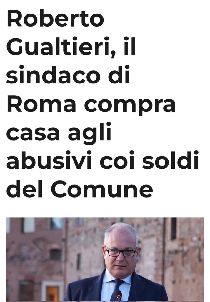 Che poi sarebbero soldi dei romani.
Soldi nostri.
Ventidue milioni di "euri".
Mica ceci.
Per comprare 98 appartamenti occupati abusivamente.
E chi aspetta regolarmente in lista l'assegnazione di un alloggio?
#Gualtieri che famo?
Prima i #furbi?

#24luglio share.google/N2s13j13jAGHMB…