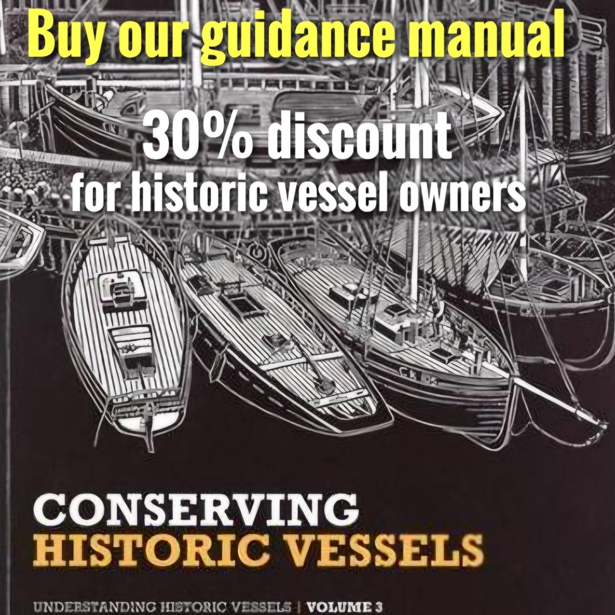 National Historic Ships UK (@nathistships) on Twitter photo The <a href="/NatHistShips/">National Historic Ships UK</a> guidance manual 'Conserving Historic Vessels' is considered the bible for historic vessel conservation.
30% discount for owners of vessels on the Registers, members of <a href="/NautArchSoc/">Nautical Archaeology Society</a>; Old Gaffers Association & ICMM <a href="/MaritimeMuseums/">International Congress of Maritime Museums (ICMM)</a>
Buy: nationalhistoricships.org.uk/paypal The <a href="/NatHistShips/">National Historic Ships UK</a> guidance manual 'Conserving Historic Vessels' is considered the bible for historic vessel conservation.
30% discount for owners of vessels on the Registers, members of <a href="/NautArchSoc/">Nautical Archaeology Society</a>; Old Gaffers Association & ICMM <a href="/MaritimeMuseums/">International Congress of Maritime Museums (ICMM)</a>
Buy: nationalhistoricships.org.uk/paypal