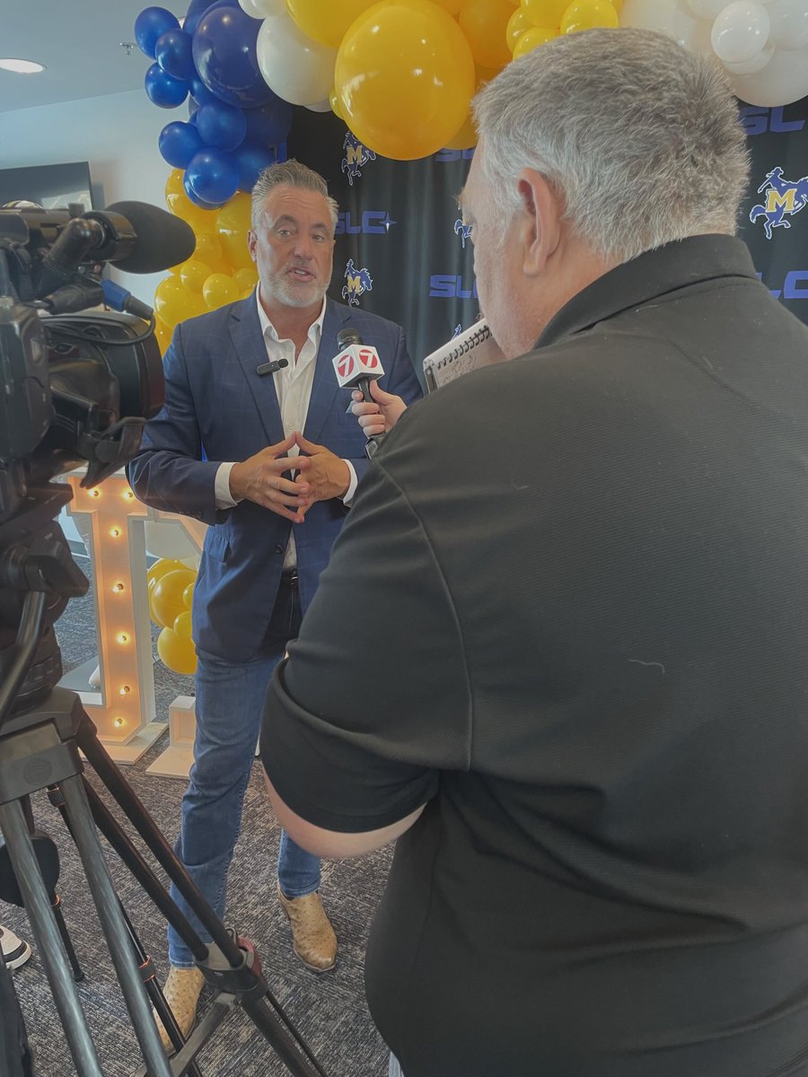 HSchroyer's tweet image. Navarre Stadium ushers in a NEW Era for McNeese Football and McNeese Athletics! Thank you to Ryan and his family for their unwavering commitment to McNeese and SWLA! #NewEra #Geauxpokes