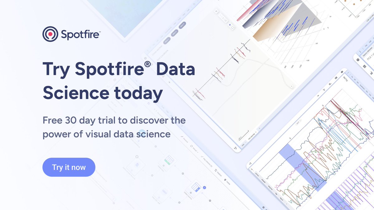 spotfire's tweet image. If you&apos;ve ever wanted to try out #VisualDataScience, now is your chance!

Unlock the power of visual data science with a 30-day free trial of Spotfire® Data Science, the ultimate platform for turning data into actionable insights.

Try now: na2.hubs.ly/y0vl9h0