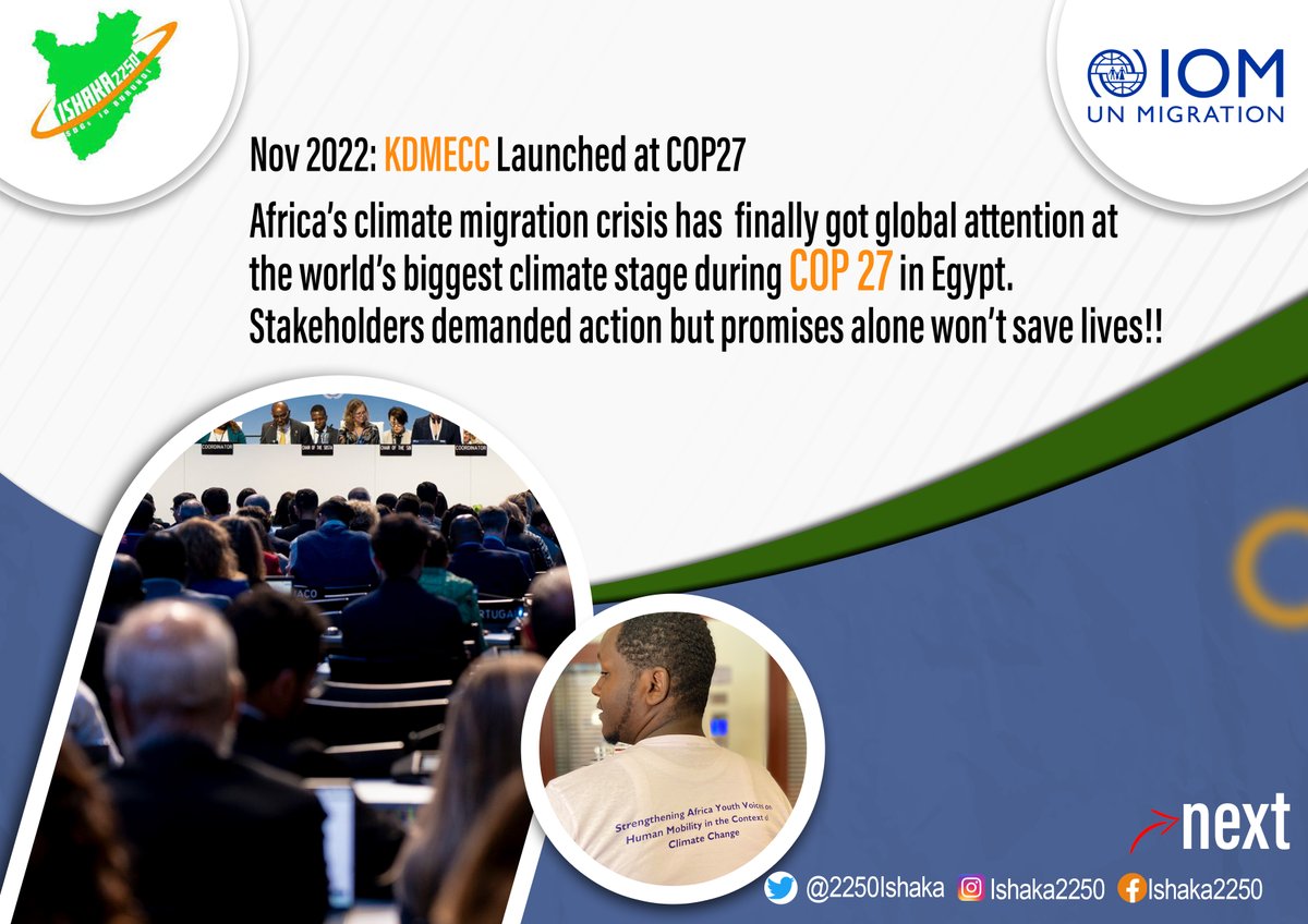 2250Ishaka's tweet photo. #Thread. DYK what is KDMECC:
Kampala Declaration on Migration, Environment and Climate Change.

🌍Climate chaos is rewriting Africa’s future but a bold response is rising. Discover how youth and leaders are turning crisis into action in this KDMECC steps thread.👇 @IOMBurundi
1/3 https://t.co/CXFww0EaOY