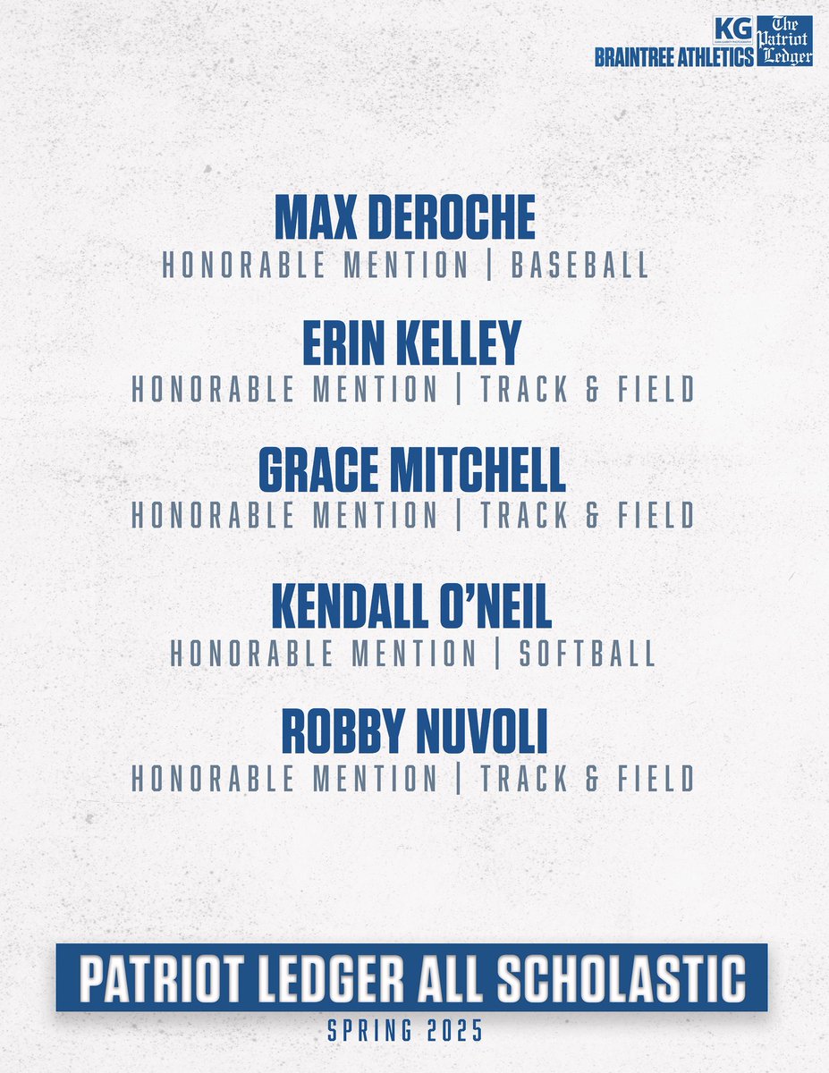Congratulations to our athletes that were recognized by the Patriot Ledger as some of the best in their sports this past spring 👏