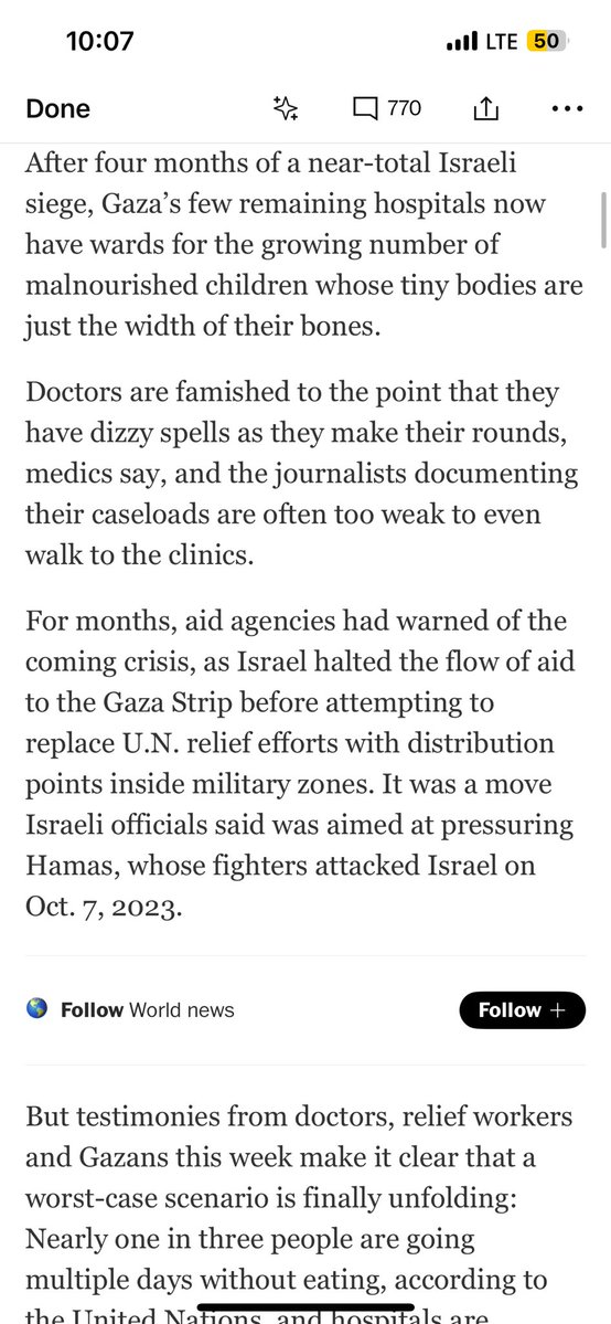🚨 🚨🚨 “Nearly one in three people are going multiple days without eating, according to the United Nations”

“In a video filmed Tuesday inside Nasser Hospital in southern Gaza, families fretted over babies with distended bellies and tiny fists that they clenched as they cried.”