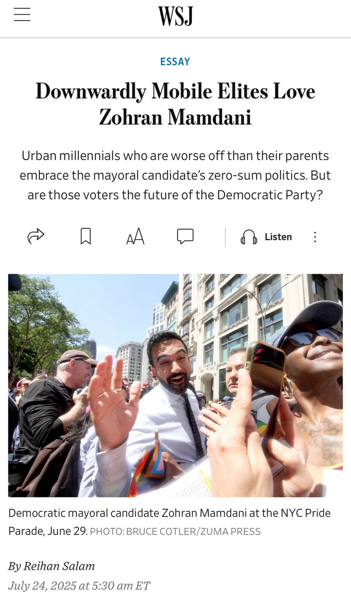 Zohran Mamdani’s rise is fueled by downwardly mobile urban millennials who feel failed by the system and want to tear it down.

But their politics may be too radical to win over the growing, suburban middle class Democrats need in other parts of the country.