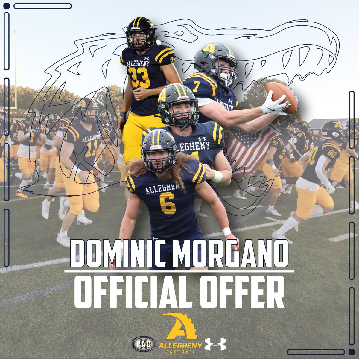 DominicMorgano's tweet image. After a great phone call with @Coach_Layer I am blessed to receive my first offer from Allegheny college!!
@AlleghenyFB @nafootball_tfl
@CoachWills88 @CoachHanhold @HKA_Tanalski