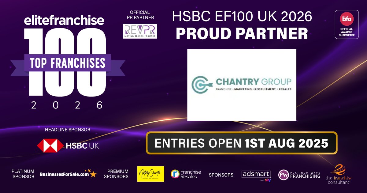 We’re excited to share The Chantry Group is one of our #EF100Partners this year! 🏆🥳

Chantry have been guiding &amp; supporting #franchisors in recruiting franchisees since 2007.

Entries for #EF100 2026 open on the 1st August. Free to apply!

Find out more: elitefranchisemagazine.co.uk/ef100