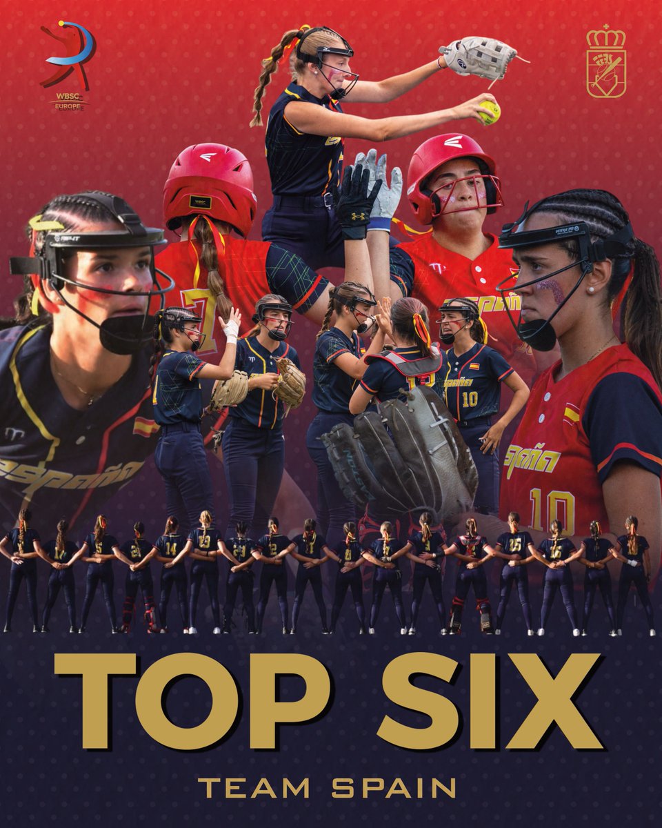 RFEBS's tweet image. Somos TOP 6 de Europa, y vamos a por más 💪🏼🔥
La selección española Sub-18 de sófbol ya ha conseguido asegurar su plaza entre las seis mejores de Europa, y a partir de hoy luchará por estar en el medallero 👏🏼🏆
El camino está fijado: Irlanda, Italia y Ucrania 🇨🇮🇮🇹🇺🇦