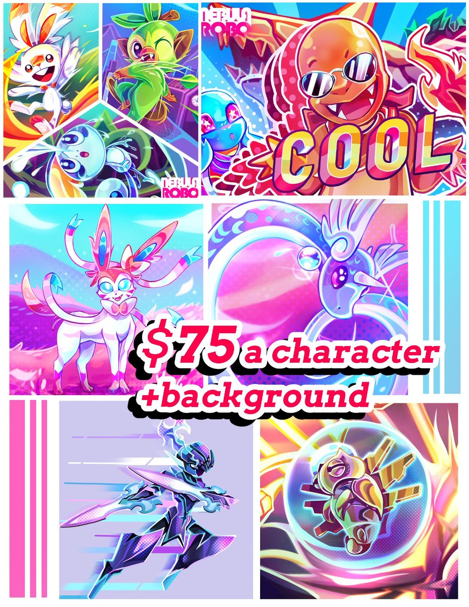 Applies to pokemon or any colorful OC or creatures!