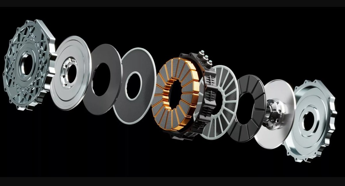 ToughSf's tweet image. Yasa is developing compact oil-cooled electric axial flux motors without a stator yoke, allowing them to reach record power density.
Recently, the announced a 42 kW/kg device: superconducting performance but without even using cobalt or 3D printed parts.
autocar.co.uk/car-news/techn…