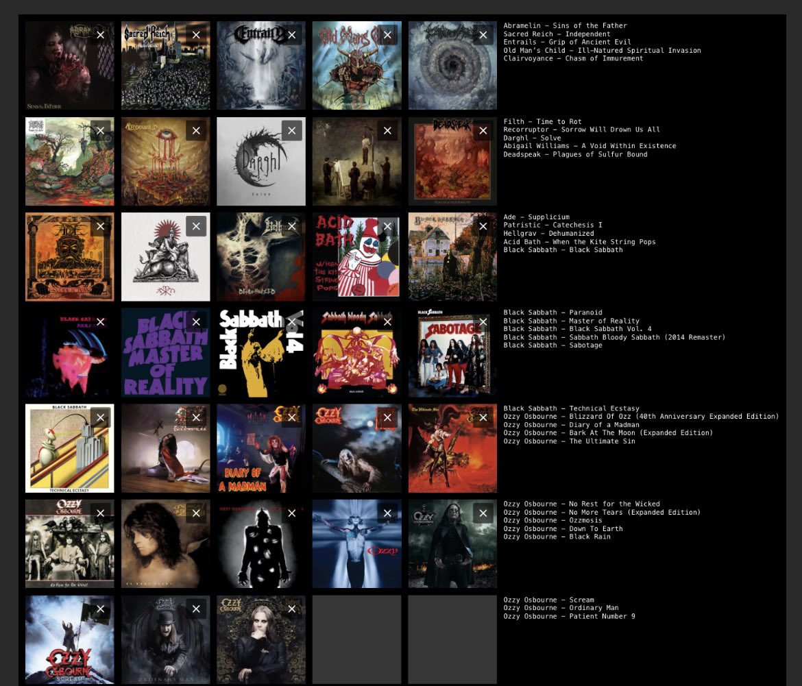 ExtremeMetalDad's tweet image. The week in listening. New stuff courtesy of @KMANRIFFSMetal. Rest in Power Ozzy Osbourne!