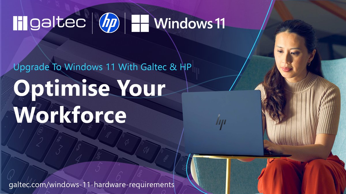 GaltecLtd's tweet photo. Thinking about upgrading to Windows 11? Do it with Galtec &amp; HP! Experience smarter, sleeker UI &amp; AI, next-level security and performance that keeps up!

Ready to level up your productivity? Get in touch: https://t.co/aF17ywuZqj

#Windows11 #TechUpgrade #Windows10EOL #HP https://t.co/lxQKGllsjp