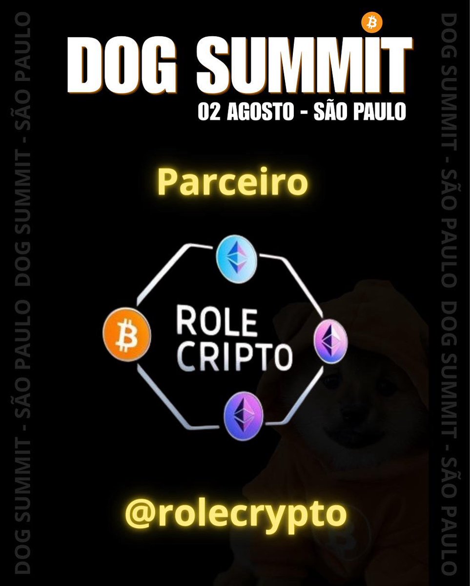 DogSummitBrasil's tweet image. 🚨 Tá chegando: DOG x @RoleCripto no $DOG SUMMIT — o evento que vai colocar Bitcoin, Web3, DeFi, Ordinals e Runes no mesmo palco em São Paulo! 🔥
No dia 2 de agosto, a Rolê Cripto se junta à DOG pra te levar a um dos encontros mais relevantes do ano pro ecossistema cripto…