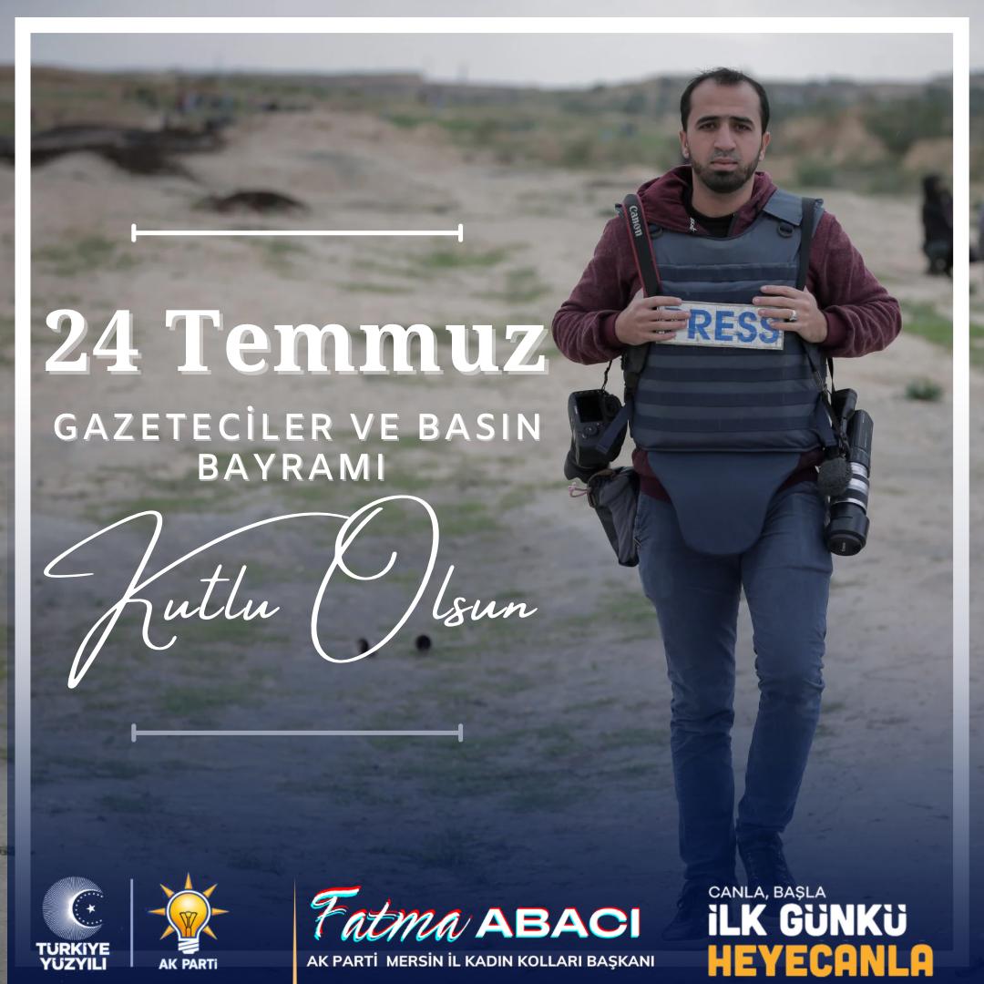 📅 24 Temmuz Gazeteciler ve Basın Bayramı
Kamuoyunun doğru, tarafsız ve güvenilir bilgiye erişimini sağlamak amacıyla, mesai kavramı gözetmeksizin büyük bir özveriyle görev yapan tüm gazetecilerin 24 Temmuz Gazeteciler ve Basın Bayramı’nı kutluyorum.