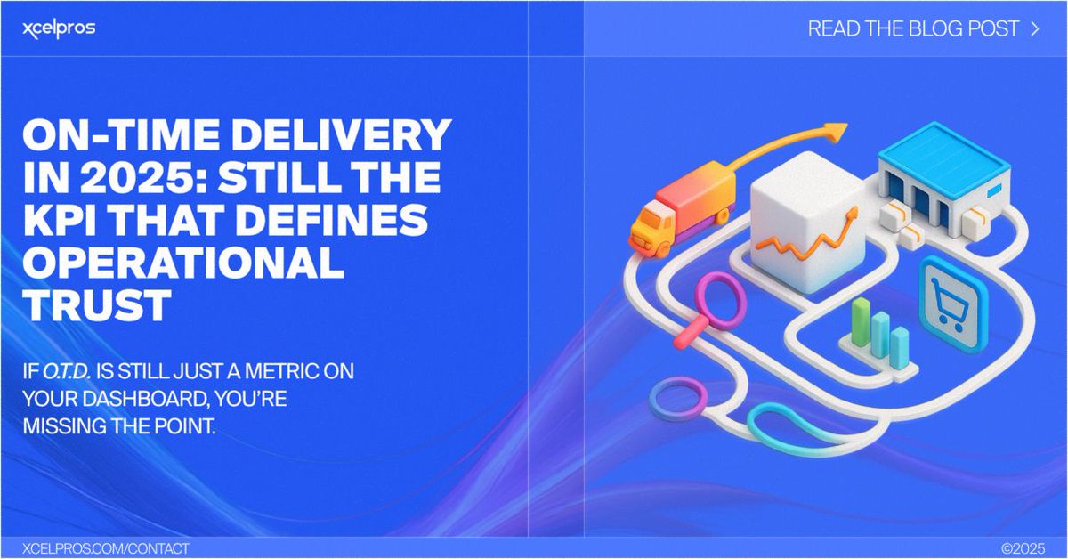 On-Time Delivery is no longer optional in 2025.

📉 30% fewer delays with barcode/RFID
✅ 93% OTD using predictive planning

Still using outdated tools? You’re not just late - you’re blind.
Read how leading manufacturers are shifting to AI-powered control:
xcelpros.com/on-time-delive…