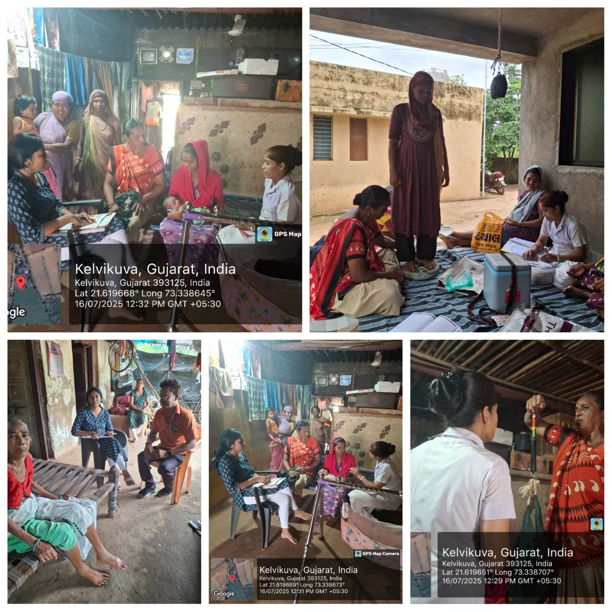 16/07/2025 રોજ મેડિકલ ઓફિસર એ કાલિકંપની ગામ ના મમતા સત્ર ની મુલાકાત લીધી . 
અને ગામ મા ટીબી દર્દી અને જોખમી સગર્ભા માતા ની મુલાકાત લિધી .