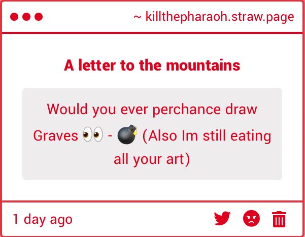 _therosedemon's tweet image. oh my gosh I wonder who this is
YES someday Iโll draw graves just for you oomfie
no no im just in tears youโre like my younger sibling too ๐ญ
GO TO MY ACC AND SEE MY ART BEFORE THE ALGORITHM FUCKS IT