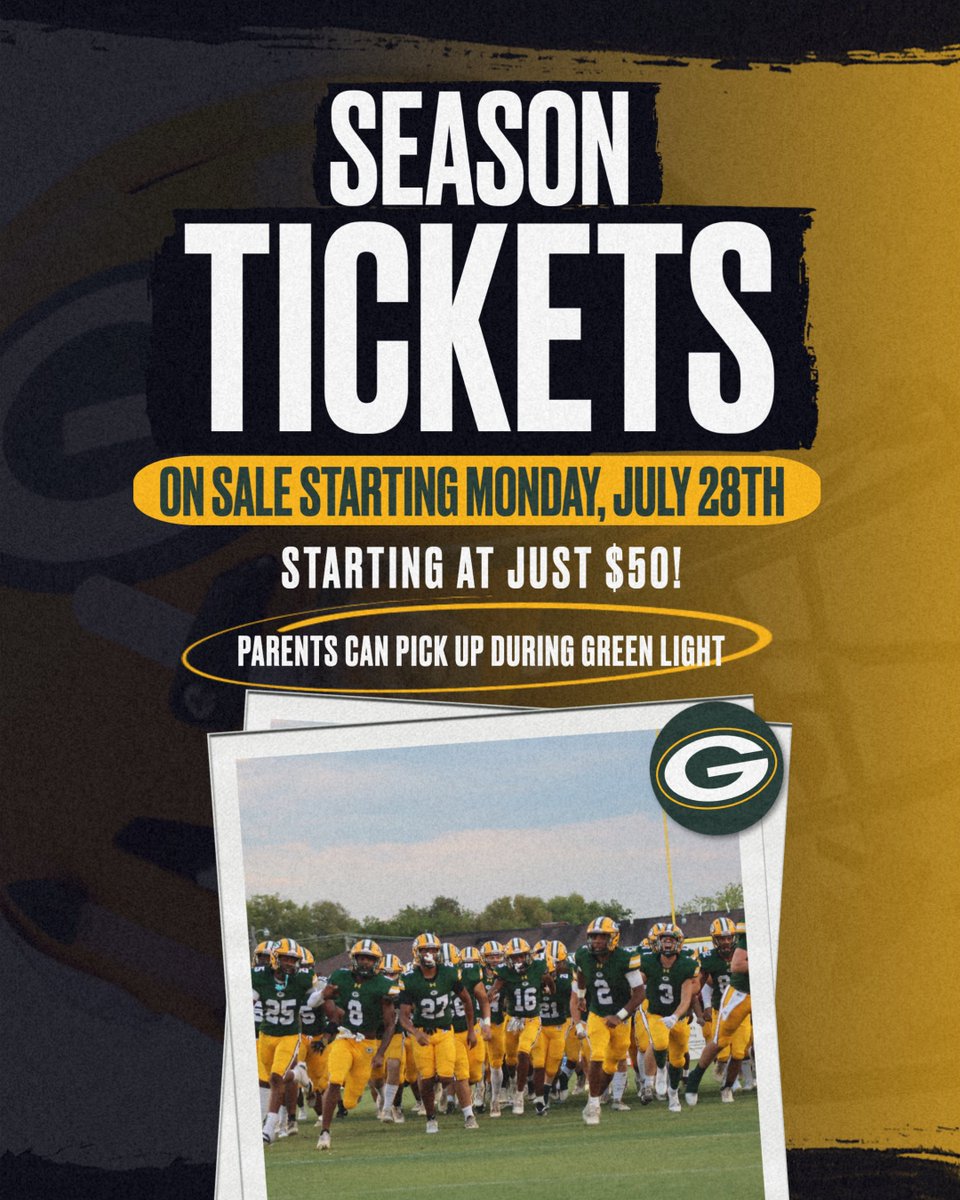 CoachStroup's tweet image. ποΈ 2025 Gallatin Green Wave Football Season Tickets ποΈ
Season tickets will go on sale Monday, July 28, 2025 for $50 each!
π General Public Sales Begin Monday!
Come by Gallatin High School during school hours to purchase your tickets.
π’ Green Light Parents:
Youβre welcome to payβ¦