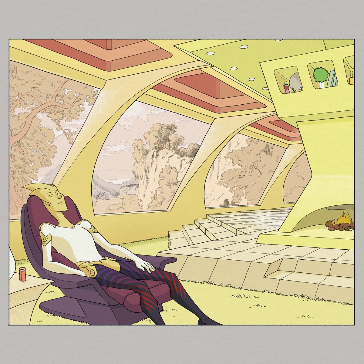 MalachiWard's tweet image. Panel from Xenia, a short comic for issue 17 of Métal Hurlant