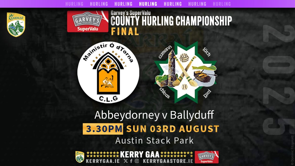 Kerry_Official's tweet image. 🥎 2025 Garvey's SuperValu County Senior Hurling Championship Final.
#GarveysSHC